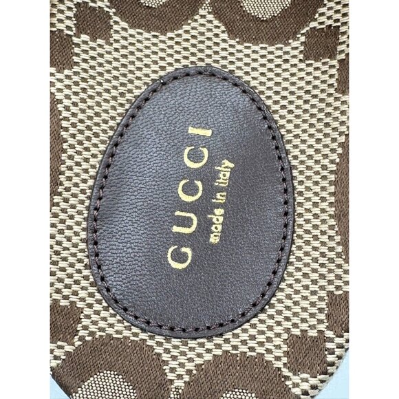 Gucci Monogram Jumbo GG Platform Slide Sandals Camel Ebony Size37 - Picture 6 of 13